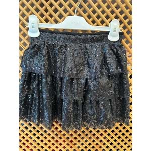 4953 ÇOCUK İÇİ PAMUK ASTAR BELİ LASTİKLİ PAYETLİ ETEK