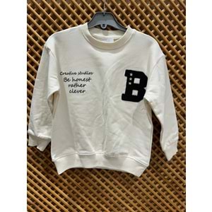 4154 ÇOCUK BASKILI PANÇ NAKIŞLI SWEAT