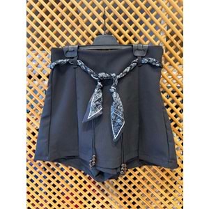 36214 ÇOCUK GARSON BOY KEMER DETAY ŞORT ETEK