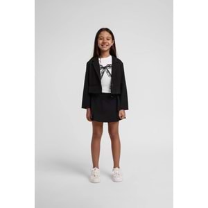 36214 ÇOCUK GARSON BOY KEMER DETAY ŞORT ETEK