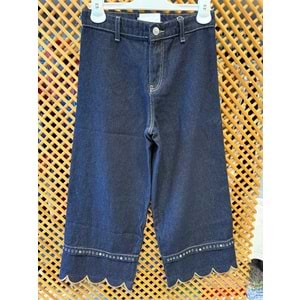 26104 ÇOCUK PAÇA DETAYLI KOT PANTOLON