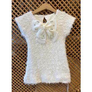 75426 ÇOCUK PÜSKÜLLÜ KUMAŞ ÇIKARILABİLİR ORGANZE FİYONKLU ELBİSE