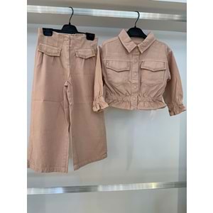 75482-75483 ÇOCUK CEP KAPAKLARI TAŞ DETAYLI BEL LASTİKLİ TAKIM