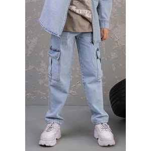 4984 ÇOCUK KARGO CEPLİ KOT PANTOLON