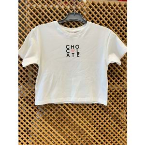 0767 CHOCOLATE ÖNÜ VE ARKASI BASKILI TİŞÖRT