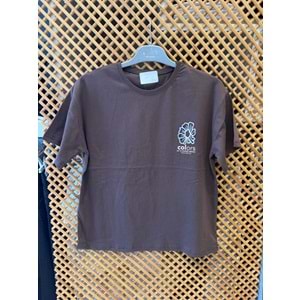 31387 ÇOCUK ÖNÜ VE SIRTI ÇİÇEK BASKILI TİŞÖRT