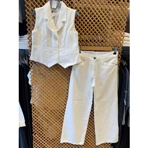 0788-0763 ÇOCUK DOKUMA YELEK PANTOLON TAKIM