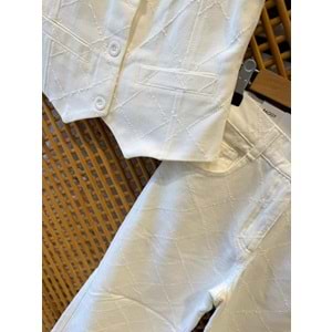 0788-0763 ÇOCUK DOKUMA YELEK PANTOLON TAKIM