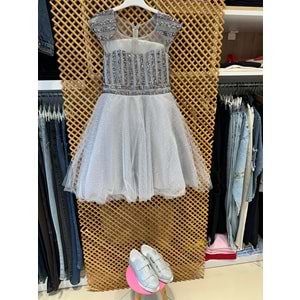 4662 ÇOCUK PAYETLİ KLOŞ ETEKLİ ABİYE ELBİSE