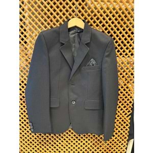 LKS606 ÇOCUK SLİM FİT SPOR KESİM ÇİFT YIRTMAÇ KUMAŞ BLAZER CEKET