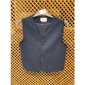 LKS607 ÇOCUK PAMUKLU KUMAŞ SPOR KESİM SLİM FİT YELEK