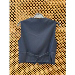 LKS607 ÇOCUK PAMUKLU KUMAŞ SPOR KESİM SLİM FİT YELEK