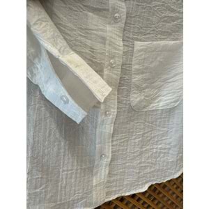 2359 ÇOCUK KIRIŞIK KUMAŞ OVERSIZE GÖMLEK