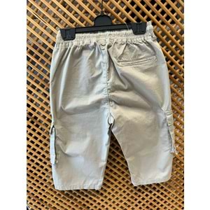 J8560914 ÇOCUK İNCE DOKUMA KUMAŞ KARGO CEPLİ ŞORT