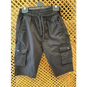 J8560914 ÇOCUK İNCE DOKUMA KUMAŞ KARGO CEPLİ ŞORT