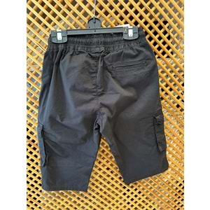 J8560914 ÇOCUK İNCE DOKUMA KUMAŞ KARGO CEPLİ ŞORT