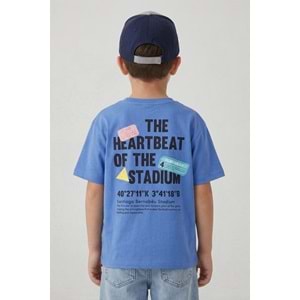 7765 ÇOCUK ÖNÜ VE ARKASI YAZILI BASKILI TİŞÖRT