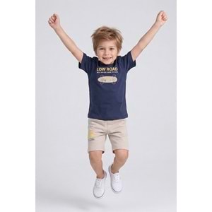 7773 ÇOCUK PENYE SIRTI BASKILI ŞORTLU TAKIM