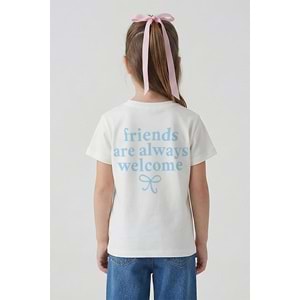 0347 ÇOCUK MAVİ NAKIŞLI SIRT BASKILI TİŞÖRT