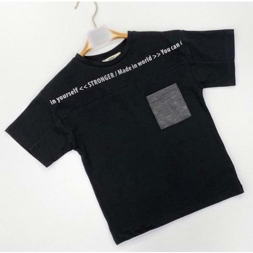 1298 DERİ CEPLİ ERKEK TSHIRT 3/8