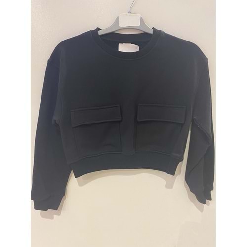 M 9805 CEPLİ CROP SWEAT 9/14