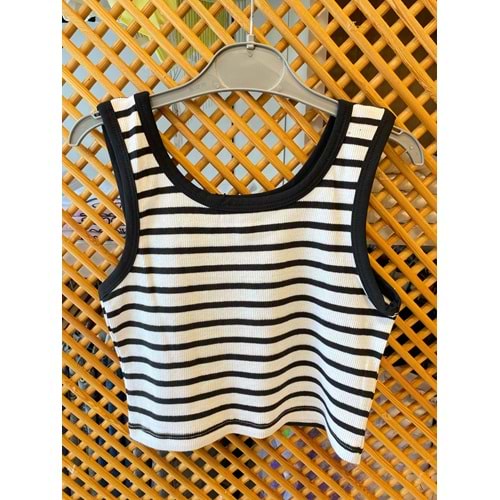 2-32279 ÇOCUK ASKILI ÇİZGİLİ CROP BADİ