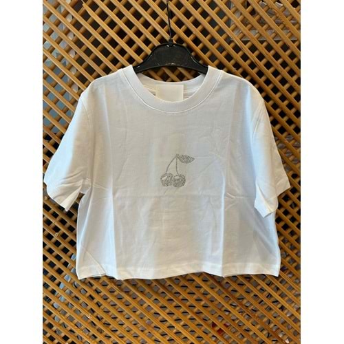 225247 ÇOCUK TAŞLI CROP TİŞÖRT