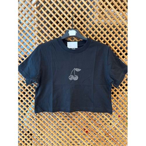 225247 ÇOCUK TAŞLI CROP TİŞÖRT