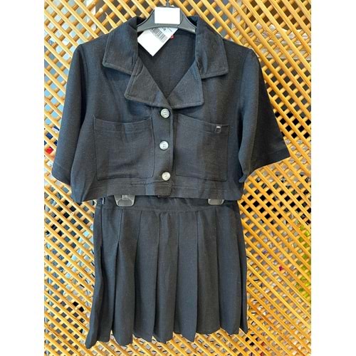 223240 ÇOCUK PİLELİ ETEKLİ KETEN TAKIM