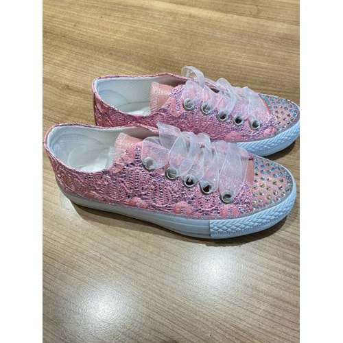 K-1204 ÇOCUK DANTEL TAŞLI SPOR AYAKABI