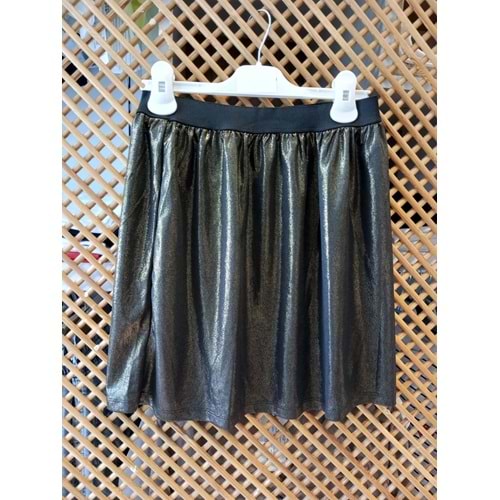 3889 ÇOCUK BELİ LATİKLİ SARI SİMLİ ETEK