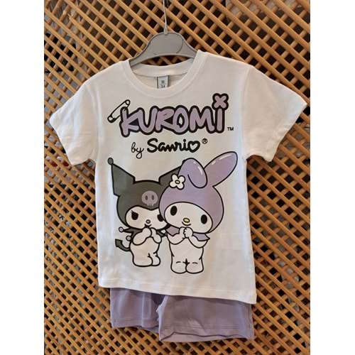 0713 ÇOCUK KUROMİLİ PENYE KUMAŞ ŞORTLU TAKIM