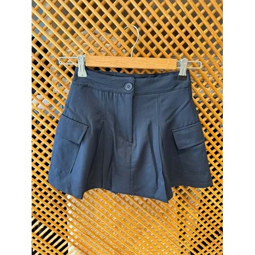 224202 ÇOCUK KARGO CEPLİ BELDEN AYARLAMALI ŞORT ETEK - PD KIDS