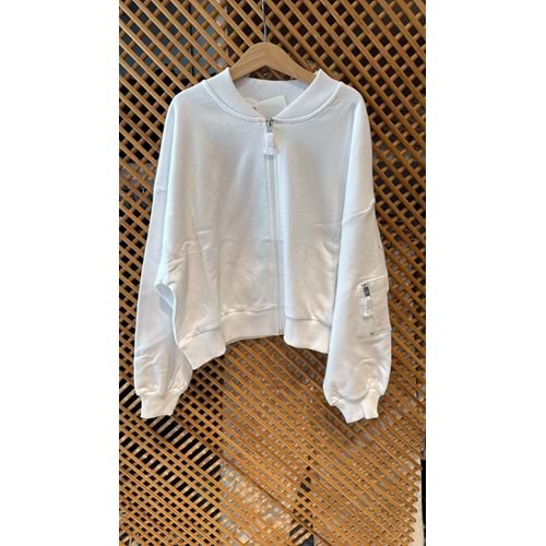 225273 ÇOCUK FERMUARLI PAMUK KOTON OVERSİZE SWEAT HIRKA - PD KIDS