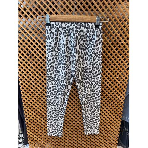 436777 ÇOCUK LEOPAR DESEN SİMLİ İNCE MEVSİMLİK TAYT - PD KIDS