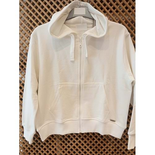 225270 ÇOCUK KAPÜŞONLU PAMUK KOTON OVERSİZE SWEAT HIRKA