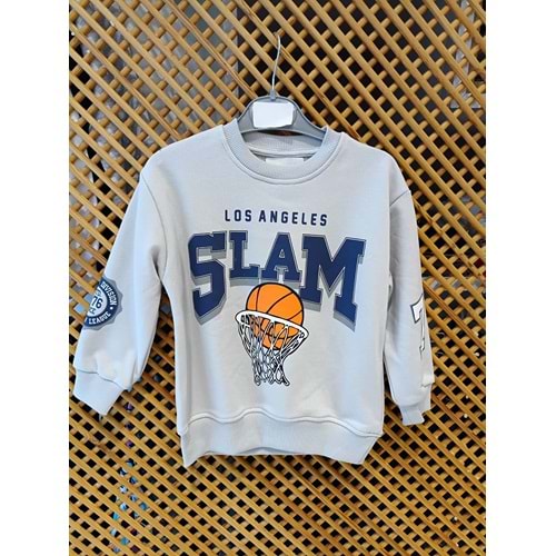 4121 ÇOCUK PAMUKLU ÖNÜ BASKILI SWEAT