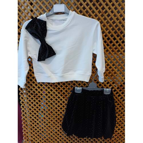 0278 ÇOCUK TAŞ DETAY BALON ETEKLİ SWEAT TAKIM