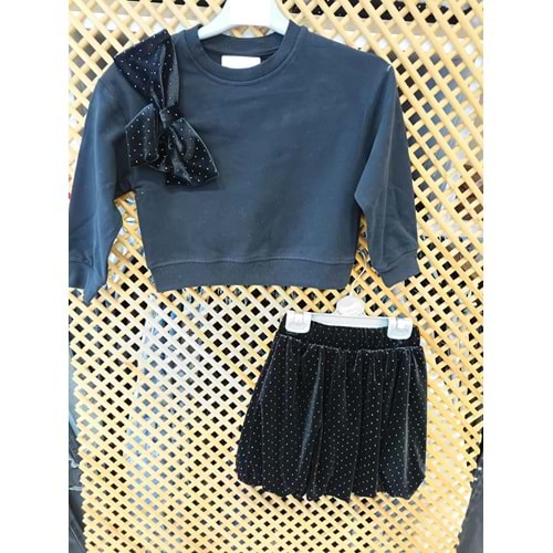 0278 ÇOCUK TAŞ DETAY BALON ETEKLİ SWEAT TAKIM