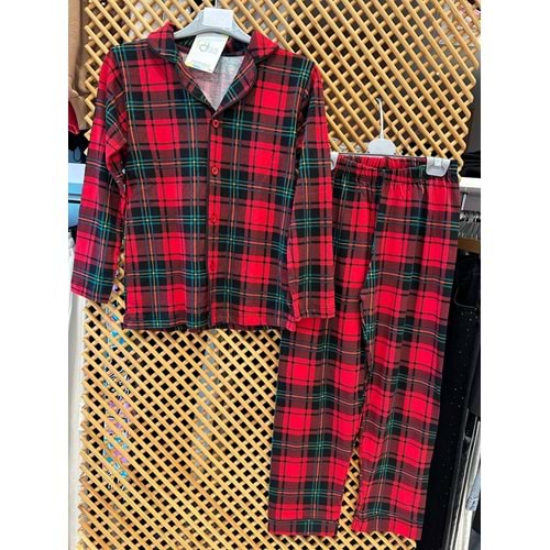 91154 ÇOCUK KARELİ PİJAMA TAKIMI