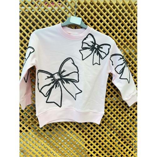 9043 ÇOCUK FİYONK NAKIŞLI SWEAT