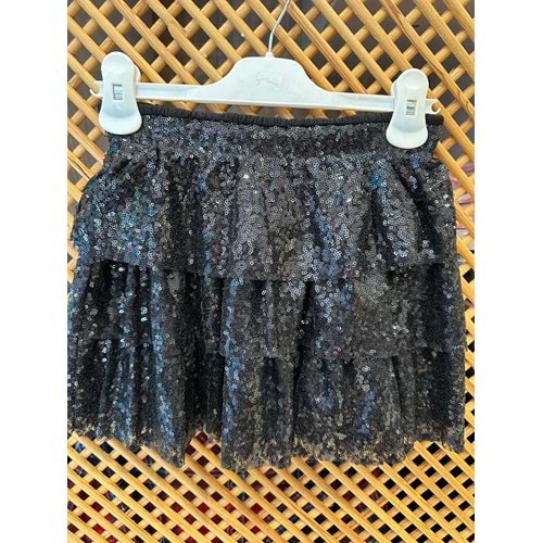 4953 ÇOCUK İÇİ PAMUK ASTAR BELİ LASTİKLİ PAYETLİ ETEK