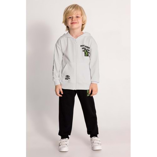 4655 ÇOCUK PAMUK KOTON KAPİŞONLU ÖNÜ FERMUARLI TAKIM