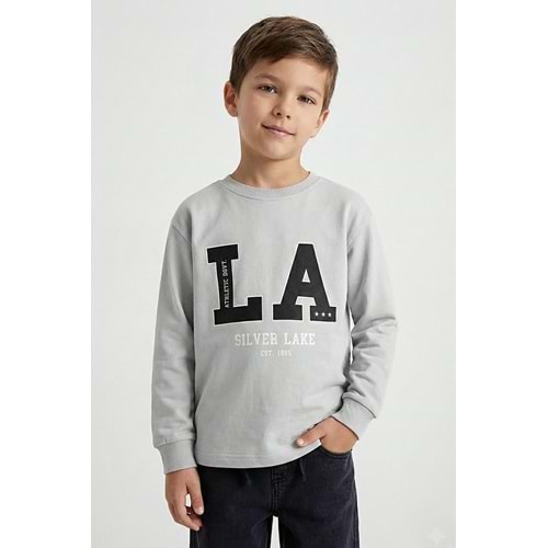 4155 ÇOCUK PAMUKLU ÖNÜ BASKILI SWEAT