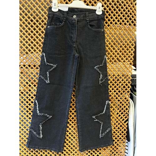 0043 ÇOCUK YILDIZ APLİKELİ KOT PANTOLON