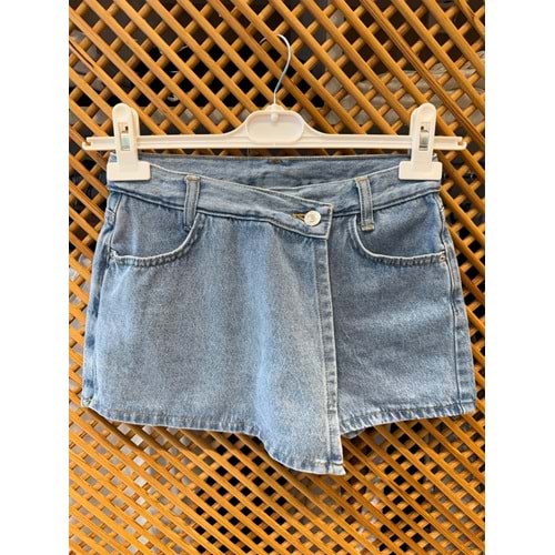 J13609 ÇOCUK KOT KAPAKLI ŞORT ETEK