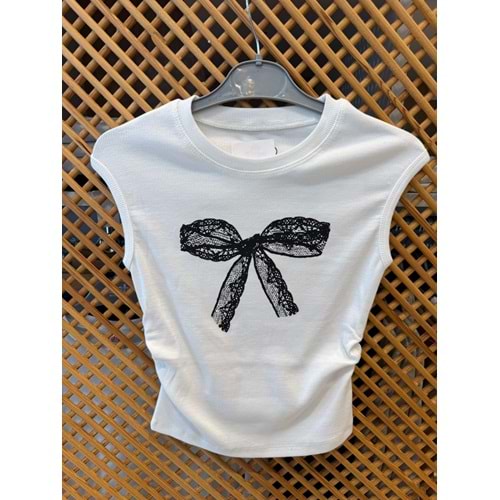 36204 ÇOCUK ÖNÜ KURDELA BASKILI TAŞLI BADİ