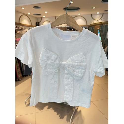 75463 ÇOCUK ÖNÜ FİSTO FİYONK DETAYLI TİŞÖRT