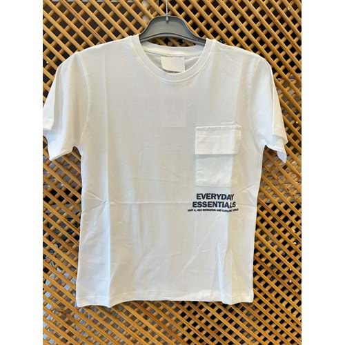 7756 ÇOCUK CEPLİ ÖNÜ VE SIRTI BASKILI TİŞÖRT