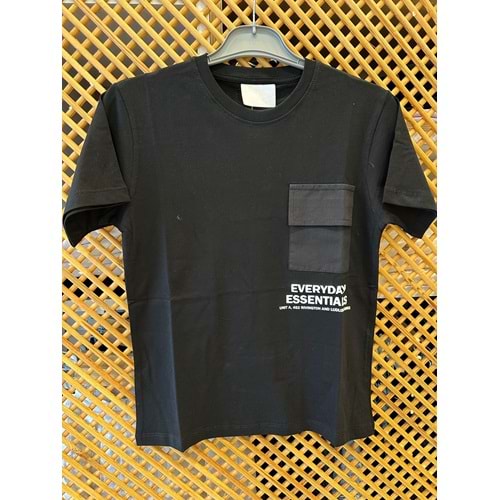 7756 ÇOCUK CEPLİ ÖNÜ VE SIRTI BASKILI TİŞÖRT